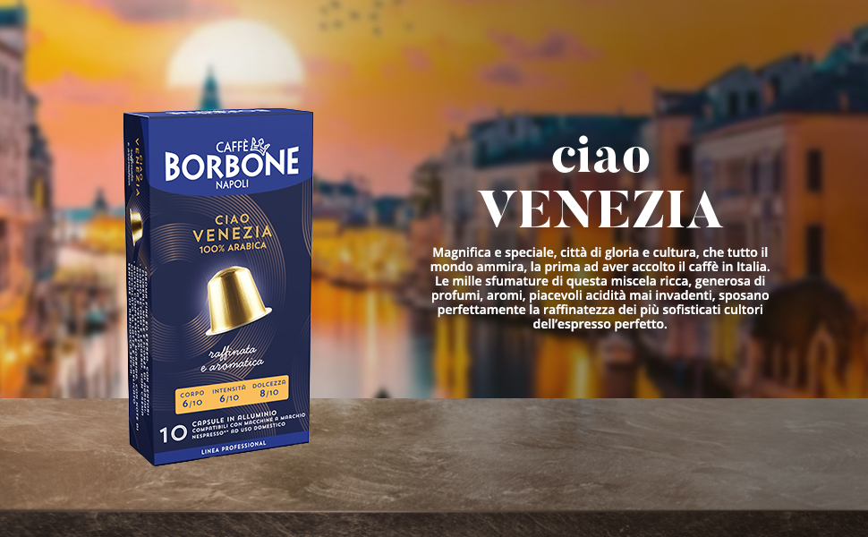 Кавові капсули Caffè Borbone для Nespresso, набір 90 шт (30 Mia Napoli, 30 Ciao Venezia, 30 Magica Palermo), алюмінієві