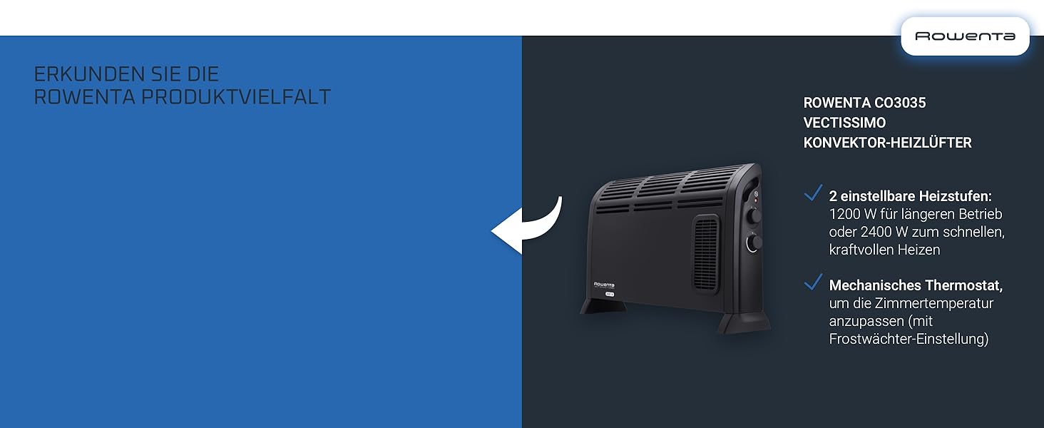 Обігрівач Rowenta Instant Comfort Aqua SO6510F2: тихий, з регулюванням потужності, для ванної кімнати, сірий