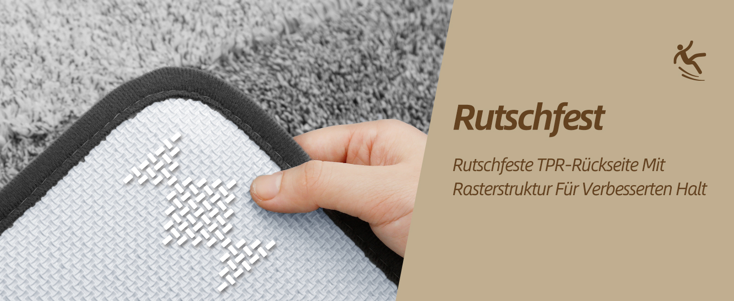 Килимок для ванної кімнати COSY HOMEER 40 x 60 см, антиковзаючий, м'який, для душу та ванної, темно-сірий