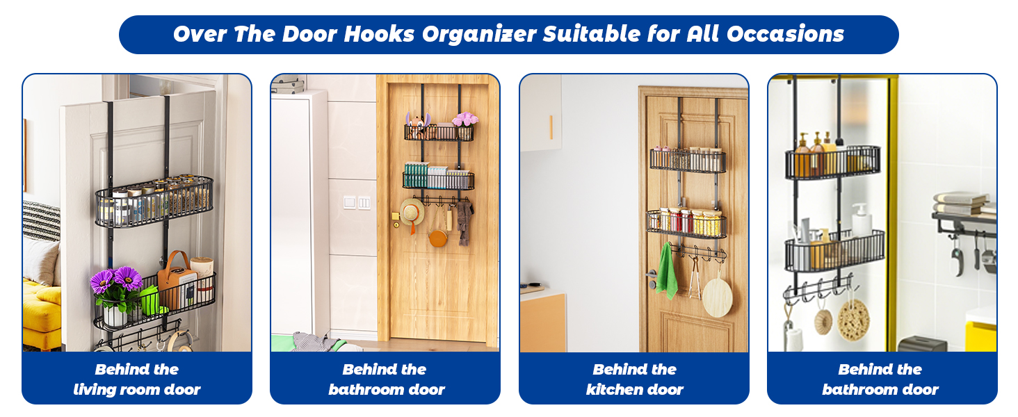 Настінна поличка для душу AIGOCITY без свердління, чорна, для скляних душових кабін, з 3 гачками, регульована висота, для шампуню та гелю для душу