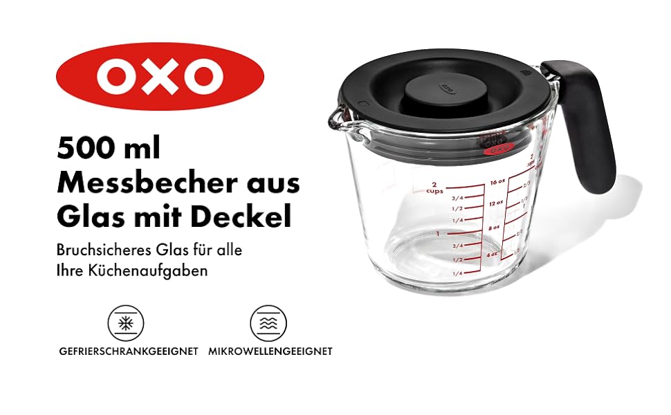 Скляний мірний стакан OXO Good Grips 1 л (500 мл)