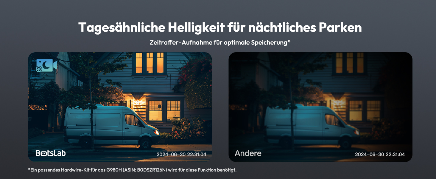 Відеореєстратор BORSLAB Dashcam Auto G980H 4K з GPS, WiFi, ADAS, нічне бачення, 170° та 24/7 паркування