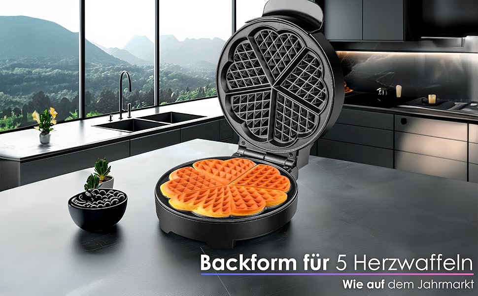 Електричний вафельниця-контактний гриль 1000 Вт | Вафельниця для сердечок | Paninigrill | Вафельниця-тостер | Антипригарне покриття | Cool-Touch |