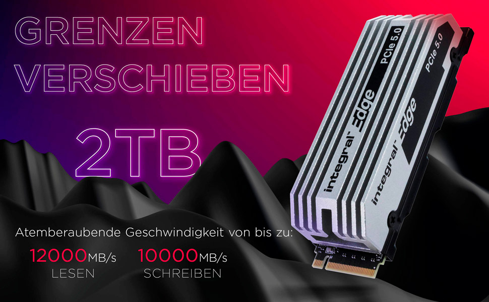 SSD Integral Edge GEN5 2TB M.2 PCIe 4.0 NVMe - 12000 MB/s, 2230, сумісний з Valve Steam Deck, Microsoft Surface Pro, ПК та ноутбуками