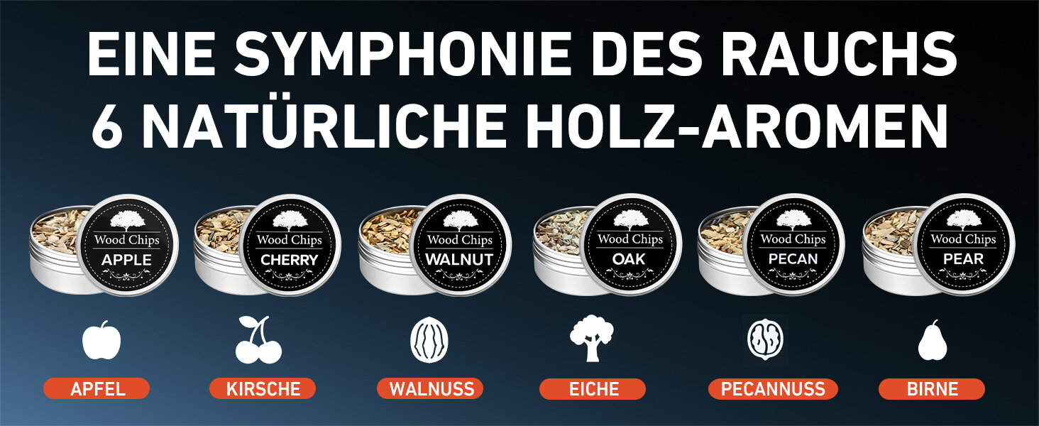 Електричний набір для копчення віскі з 6 дерев'яними чіпсами, перезаряджуваний набір для копчення з вбудованим запальником, без бутану, ідея подарунка для чоловіків, батька, чоловіка або друга, з LED-підсвічуванням, блакитний, EU
