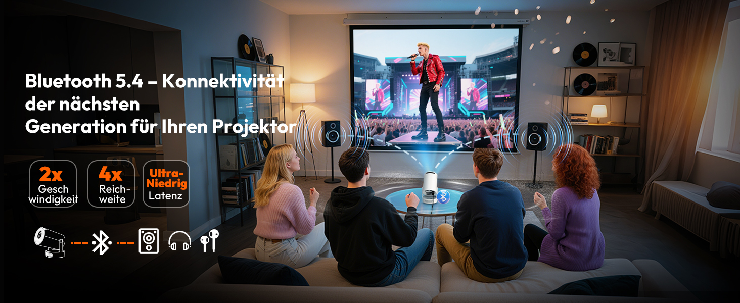 Портативний проєктор Xgody Gimbal 3: 12000 Люмен, Android 11.0, WiFi 6, Bluetooth, 720P HD (підтримка 4K)