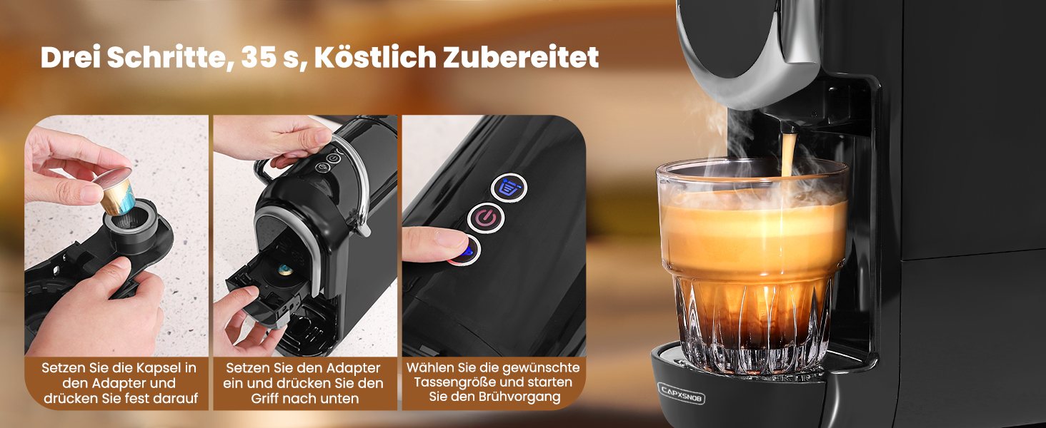 Кавомашина капсульна Magician1 Mini 5в1 для Nespresso, Dolce Gusto, Lavazza A Modo Mio, ESE 44, кавової гущі | 20 bar, 1450 W, LED-дисплей, 7 рівнів води | для дому та офісу, червона