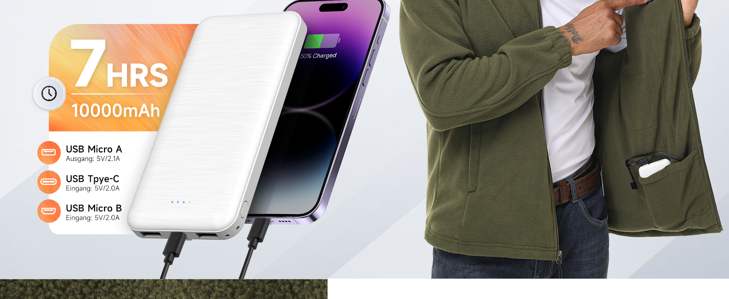 Обогрівальний жилет LABEWVI з акумулятором 10000mAh, чоловічий/жіночий, фліс Polar, USB, зелений