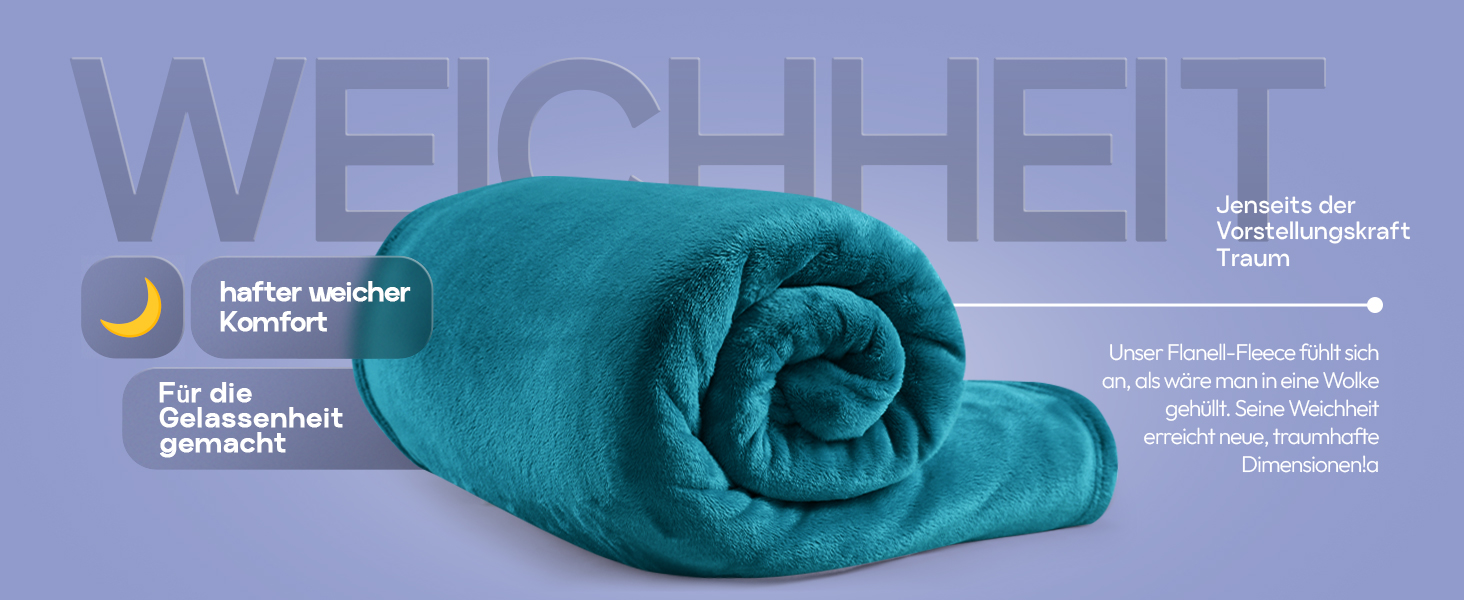 Плед Utopia Bedding: м'який флісовий плед, теплий зимовий плед для ліжка, дивана та крісла (Турквіс, 200x150 см)