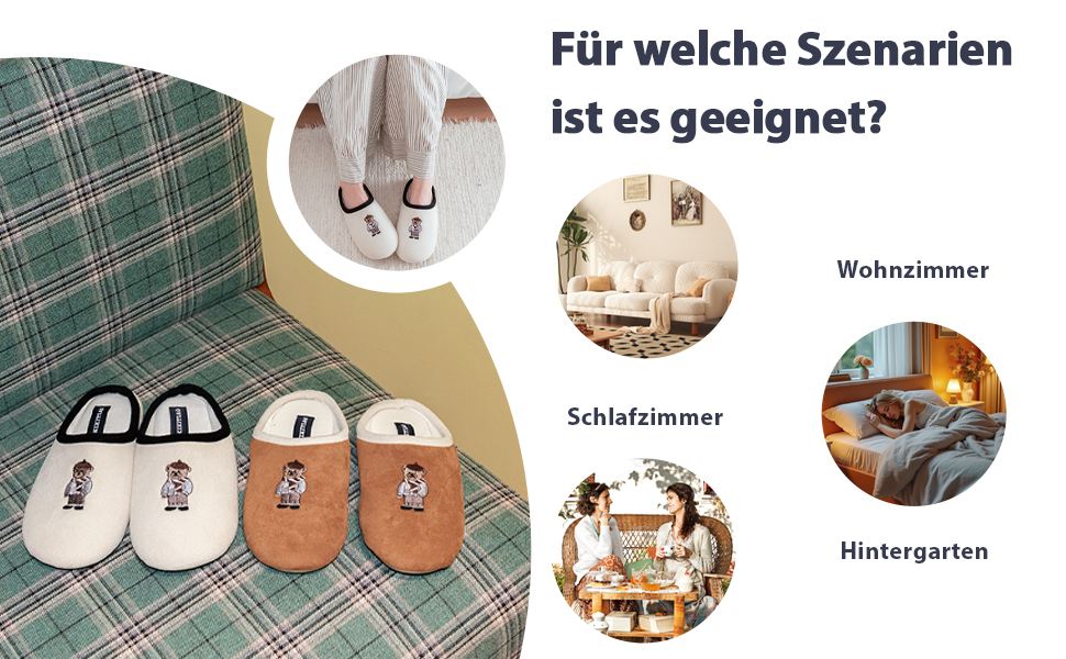 Жіночі халапи з бавовни з закритим носком - Зручна антиковзна підошва, дихаючі для дому, Колір: Коричневий, Розмір: 40/41 EU