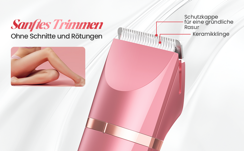 Електричний жіночий епілятор для тіла та обличчя, для інтимної зони, мокрий/сухий, з USB-зарядкою, рожевий