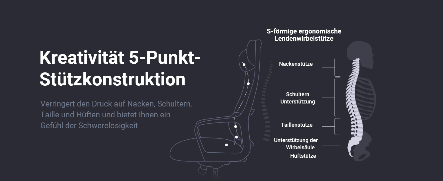 Ергономічне крісло для офісу з регульованою підголовником, крісло для робочого столу з широким сидінням, підтримкою попереку, офісне крісло 200 кг, сітчасте крісло, крісло для дому та офісу, комп'ютерне крісло EN 1335, сіре