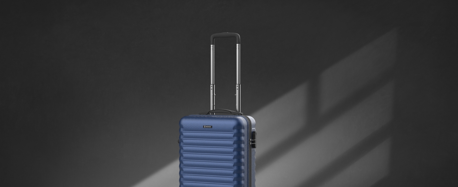 Дорожня валіза Upfly XS 55x36x19 см, 31 л, ABS, 4 подвійні гумові колеса, кодовий замок, жорсткий корпус, з роздільником і ременями для фіксації речей