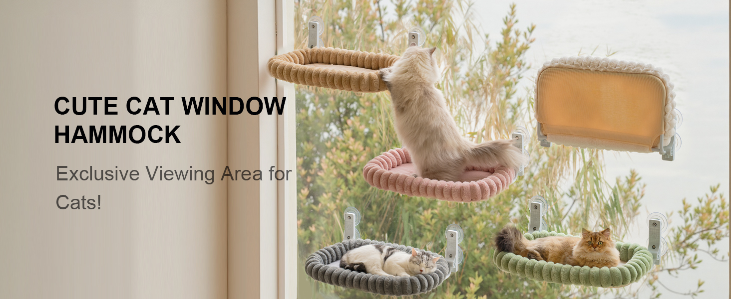 Лежанка для котів EDAGNY на вікно - гамак, м'яка знімною наволочкою, сталевий каркас, до 18 кг (зелений, M)