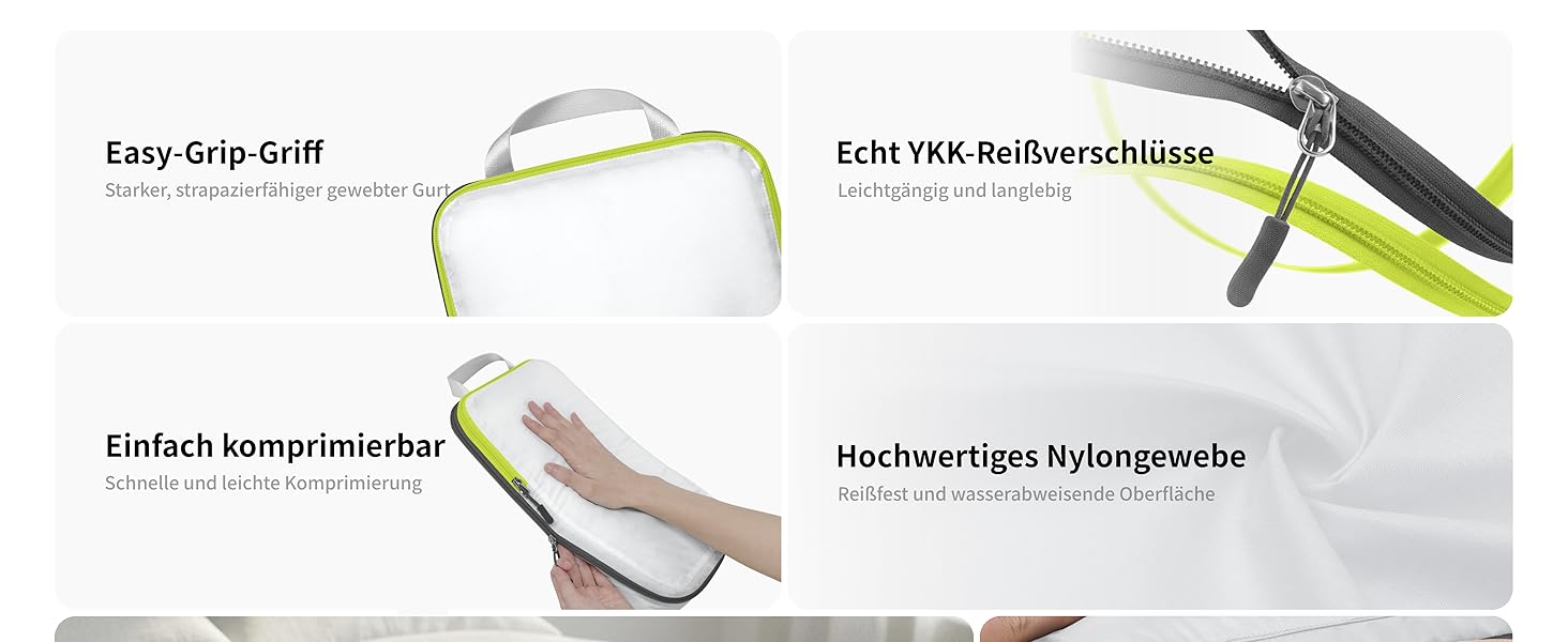 Набір кубиків-органайзерів для подорожей Cipway, ультралегкі, розширювані, 6 шт. (білий)