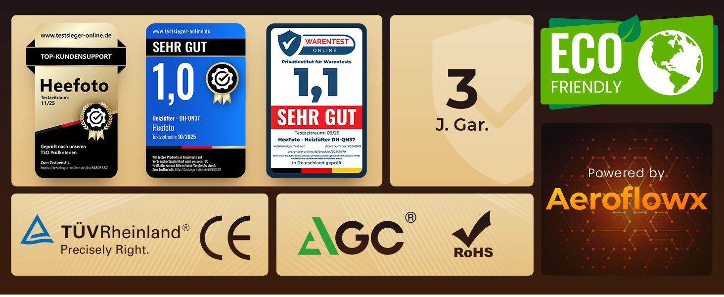 Електричний обігрівач: Економний, 1500W, тихий з таймером, захист від перекидання та перегріву, чорний