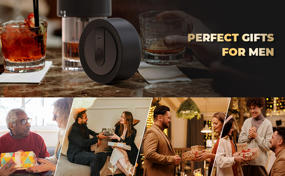 Електричний набір для копчення віскі з 6 ароматами, чанчики для диму, для коктейлів та бурбону, подарунок для батька, чоловіка та поціновувачів віскі