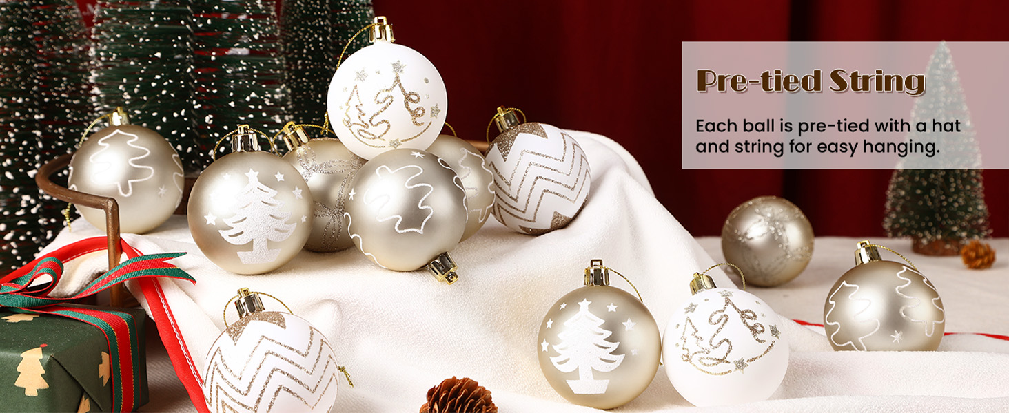 Набір прикрас для ялинки Shareconn 30 шт. 60 мм (Червоний & Золотий)