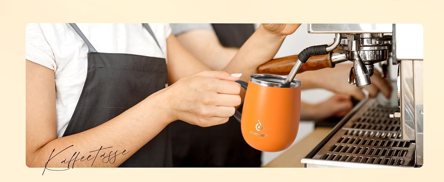 Кружка для кави та чаю Ideus 470 мл з нержавіючої сталі, подвійні стінки, вакуумна ізоляція, зелена