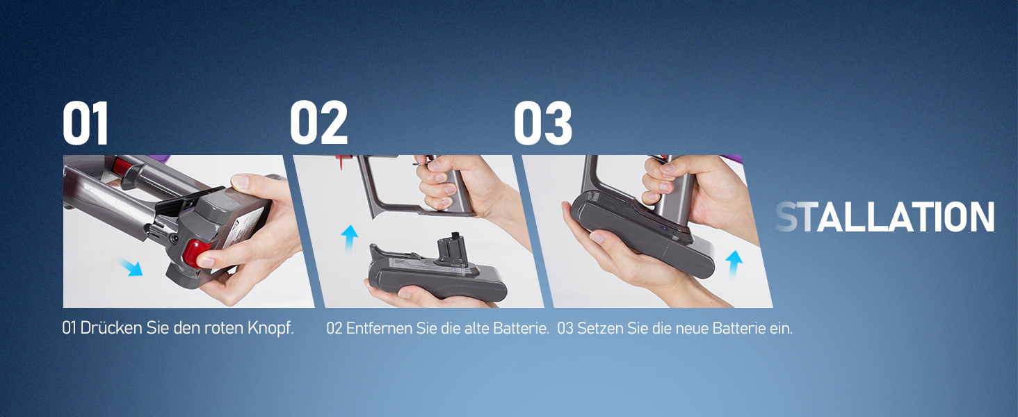 Акумулятор Keenstone V8 8000mAh для Dyson SV10 V8 Absolute Animal Motorhead Fluffy Slim Fluffy Total Clean Extra (V11 8.0Ah) з 3 фільтрами