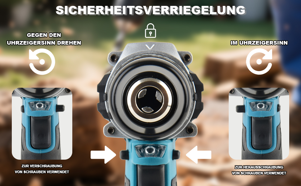 Акумуляторний ударний дриль-шуруповерт сумісний з Makita 18V, 13 мм, безщітковий, 35+3 ступені крутного моменту, 90 Н.м, 2 регульовані ступені, акумуляторний шуруповерт з 3 насадками (без акумулятора)