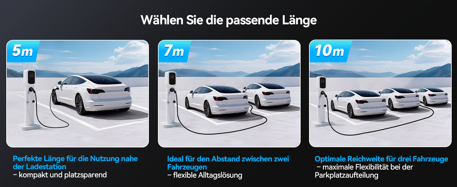 Кабель зарядки для електромобіля Typ 2 (22kW, 32A, 5м) 3-фазний, з сумкою, сумісний з Tesla, VW ID.3/4, e-Golf та іншими EV