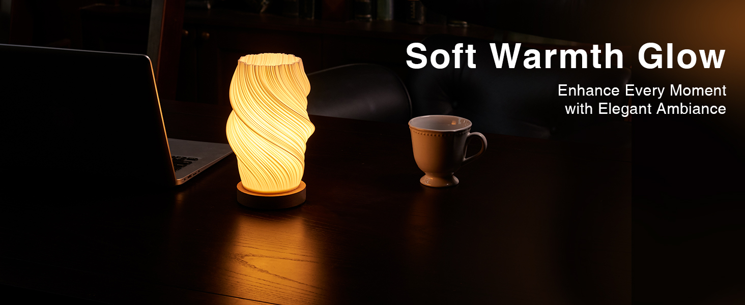 Стійлова лампа Dawnwake для спальні та вітальні, дерев'яний цоколь, LED-освітлення