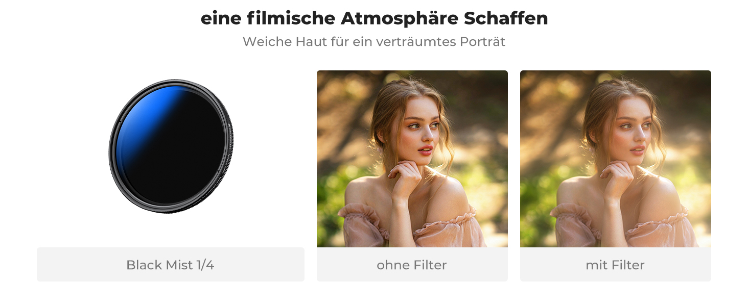 Фільтр K&F CONCEPT 77mm 2-в-1: Black Mist 1/4 та ND2-ND400 з багатошаровим покриттям (Nano-Klear)