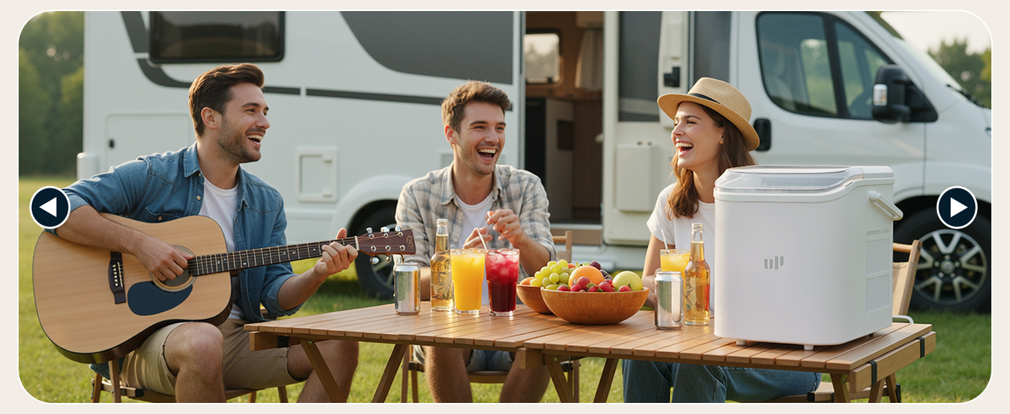 Машина для приготування льоду Upstreman BI12, біла: швидке охолодження, автоматичне очищення, для дому, офісу