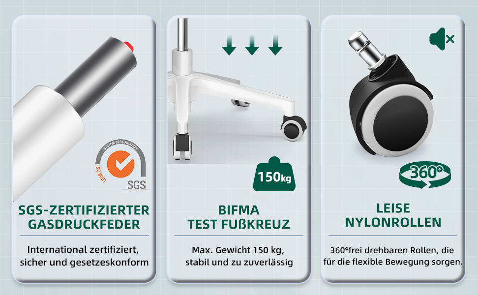 Ергономічне крісло для офісу з регульованою поперековою підтримкою, відкидними підлокітниками, поворотним механізмом і регулюванням висоти, зелене