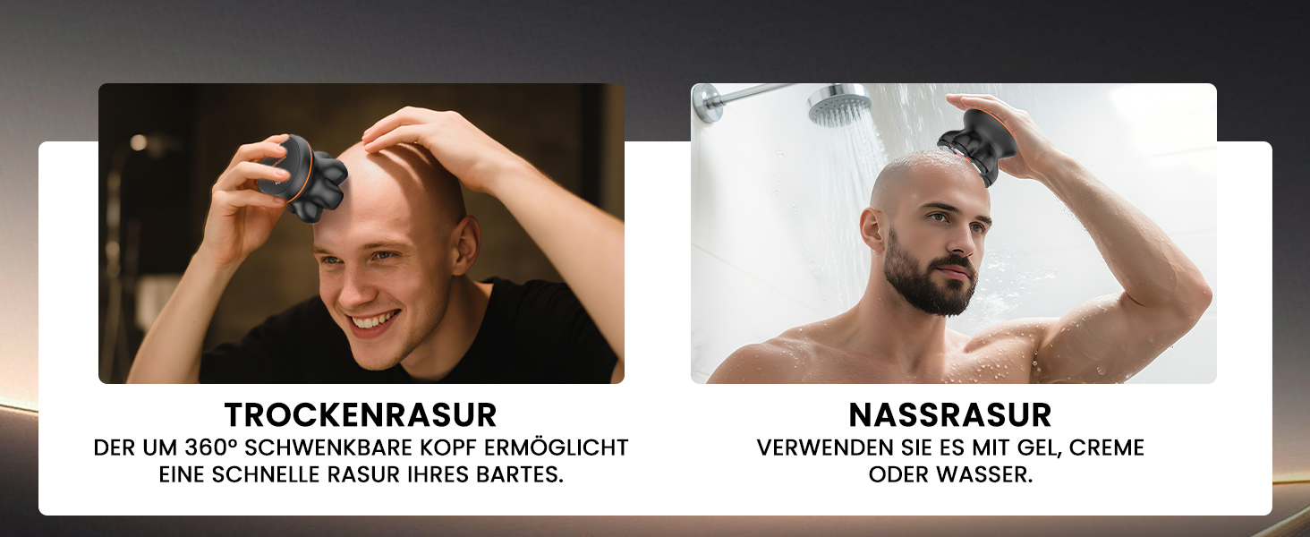 MAXGROOM Голєва машина для чоловіків, 7D Голєва головка, водонепроникна IPX6, плаваюча головка, LED-дисплей, для подорожей та дому, USB-C зарядка, чорний