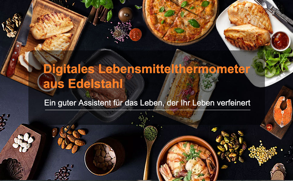 Цифровий термометр для кухні: приготування їжі, м'яса, молока, дитяче харчування | LCD дисплей, довга сонда