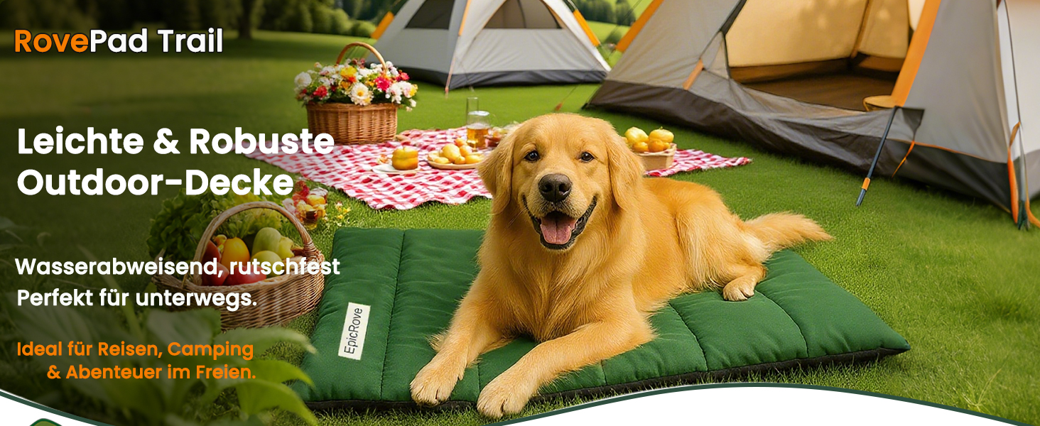 Водонепроникна підстилка для собак на 110х68 см – неслизька килимок для собак, миється – ідеально для подорожей, авто та активного відпочинку (зелений)