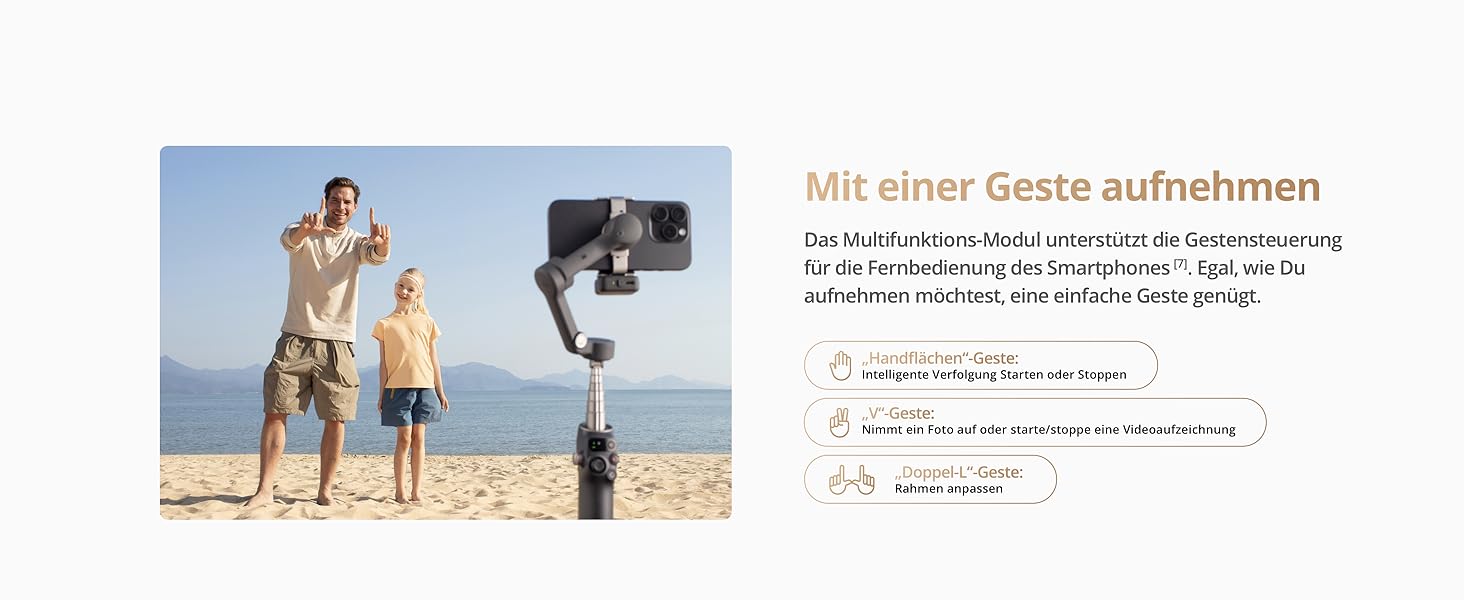 Стабілізатор DJI Osmo Mobile 7P + Mic Mini TX (Polarweiß) – Gimbal для iPhone/Android з мікрофоном, інтегрований штатив та подовжувач, 3-осьова стабілізація