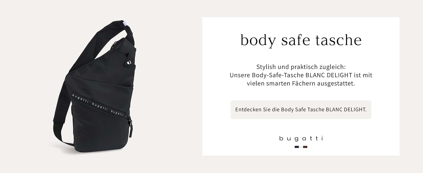 Сумка Bugatti Blanc Delight Mini Crossbody чорного кольору - унісекс, на плече, міні