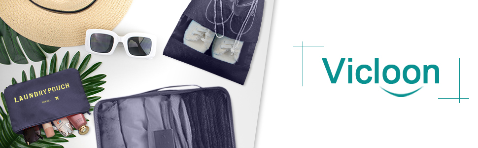 Органайзер для валізи Vicloon, 8-в-1: набір для подорожей, водонепроникні сумки для одягу, взуття, косметики (сірий)