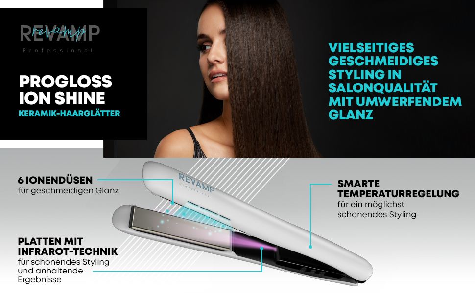 Professional Ceramic Hair Straightener & Curler with LCD Display - Infrared Technology, Ionic Plates, Adjustable Temperature (80-235°C), 3m Cable, Hair Care Oils