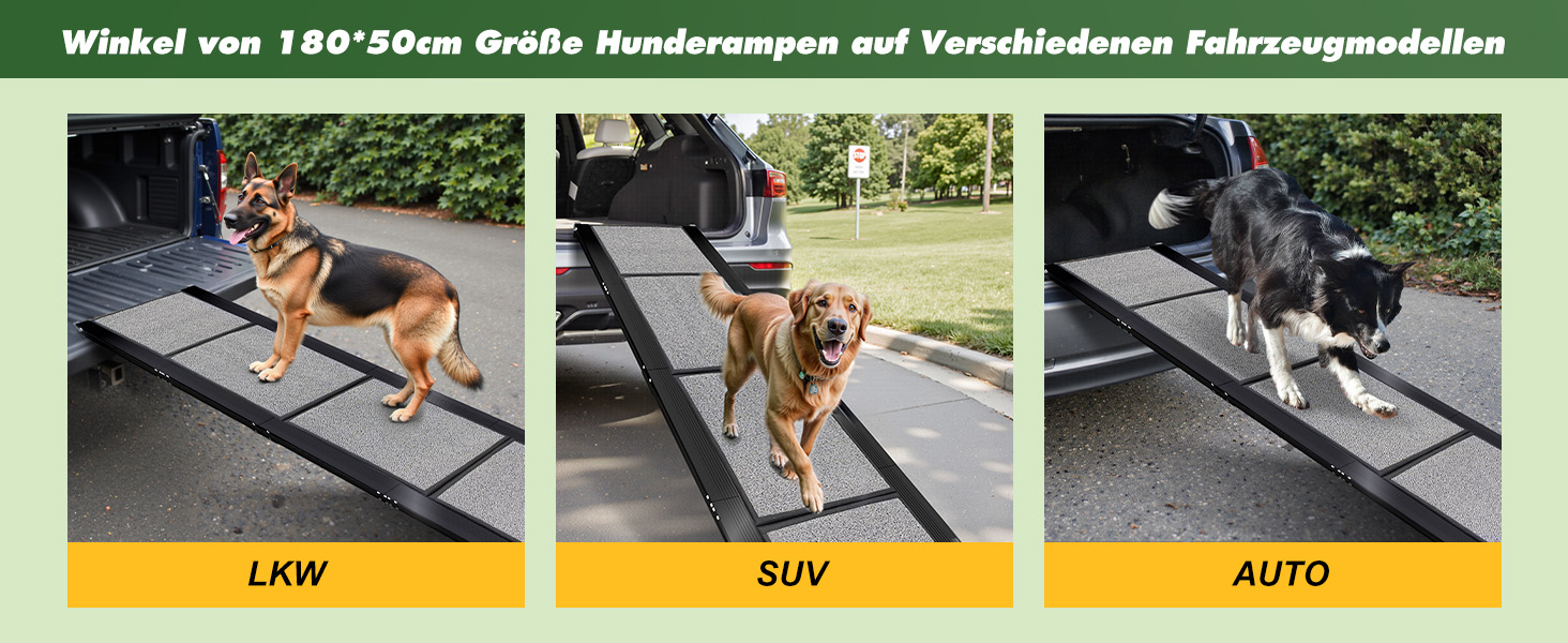 Рампа для собак Gimars 180 см, складана, для авто, вантажівок та SUV, до 110 кг