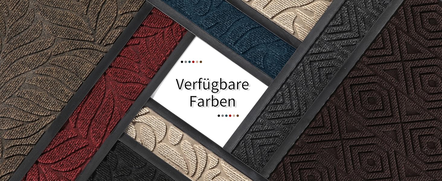 Килимок для входу Yimobra, 75 x 43 см, чорний - антиковзаюча, миється, для дому та вулиці | Килимок від бруду та пилу