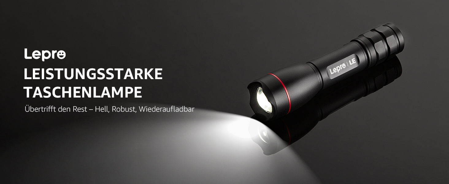 LED ліхтарик OSRAM P9: надпотужний, перезаряджається через USB, 15000 люкс, 5 режимів, водонепроникний IPX4, для кемпінгу, туризму та активного відпочинку