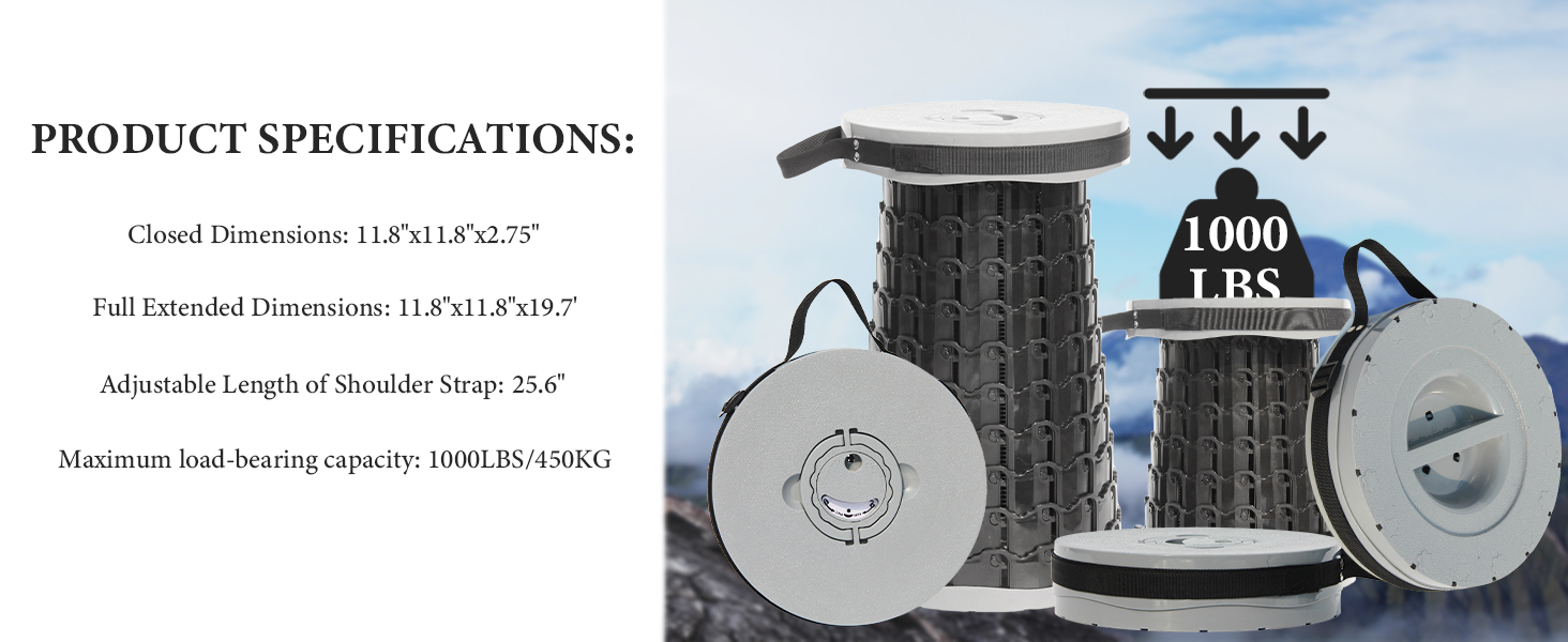 Складний стілець Upgrade XXL з подушкою, сірий. Міцний, для дорослих, вантажопідйомність 1000 фунтів, для кемпінгу, подорожей та активного відпочинку