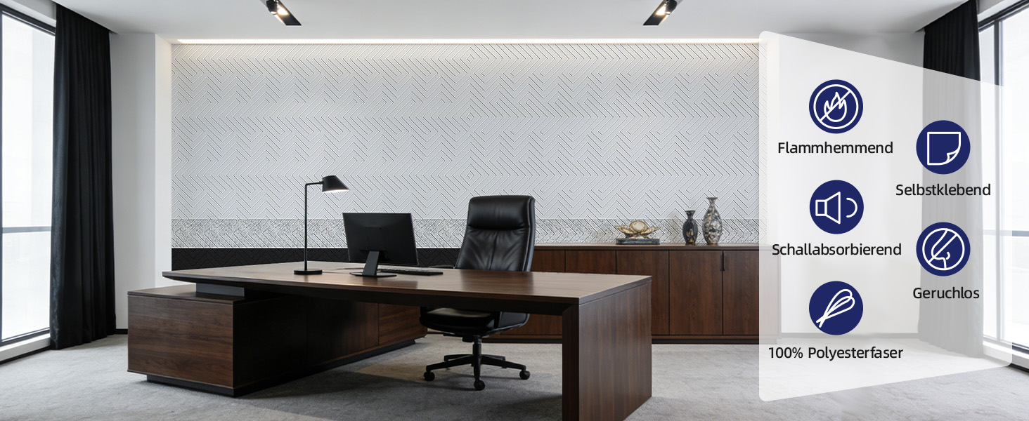 Самоклеючі акустичні панелі Vieshful для шумоізоляції стін та стелі, 10 шт, 30x30x1 см, чорні — звукопоглинаючі плити для студії, офісу та спальні