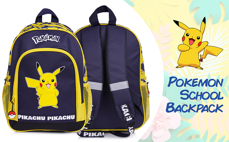 Дитячий рюкзак Pokémon Pikachu: для хлопчиків та дівчаток, 8-18 років, ідеальний для школи та як подарунок, блакитний