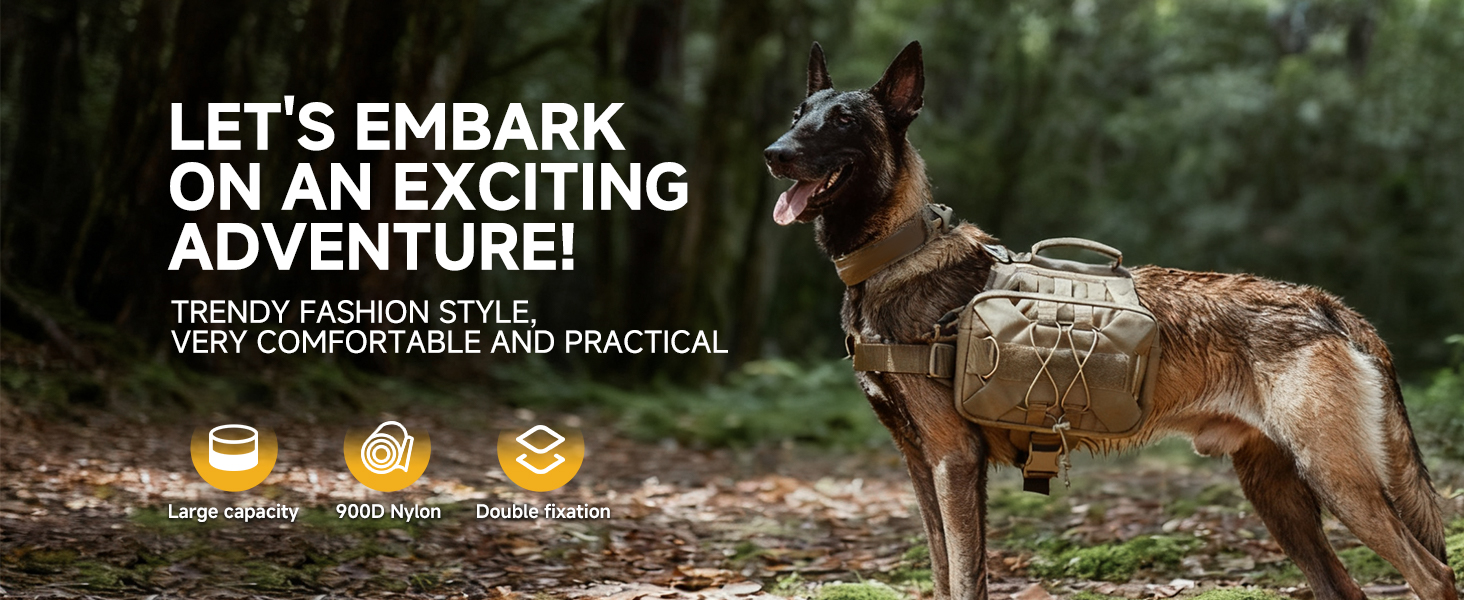 Рюкзак для собак RGN-L: місткий, для подорожей, кемпінгу та хандрингу. Підходить для середніх та великих собак. Військовий зелений.