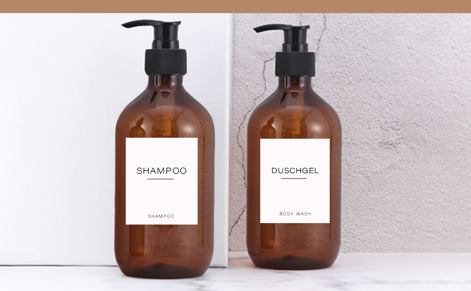 3 диспенсер для мила об'ємом 500 мл з кріпленням на стіну, пластик, для ванної кімнати, з етикетками