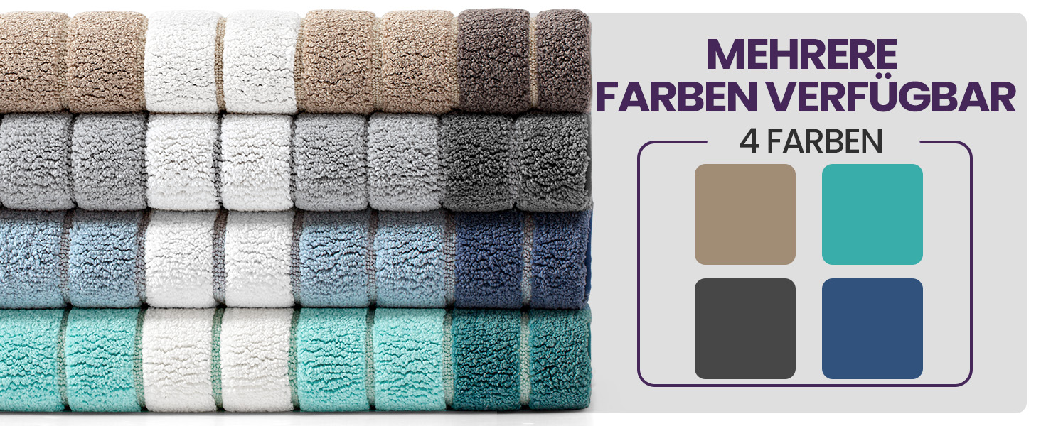 DEXI Non-Slip Bathroom Rug - Absorbent, Washable Bath Mat - 60 x 110 cm - Blue