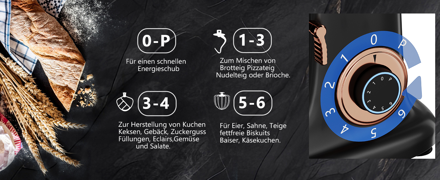 Кухонна машина HOMELUX 1800W з чашею 8 л з нержавіючої сталі, 6 швидкостей, LED-дисплей, насадки для замішування, збивання та нарізки, сіра