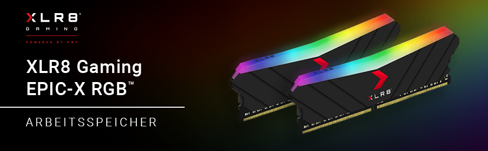 PNY XLR8 Gaming Epic 32GB (2x16GB) DDR4 3200MHz Оперативна пам'ять для ПК RGB Чорний