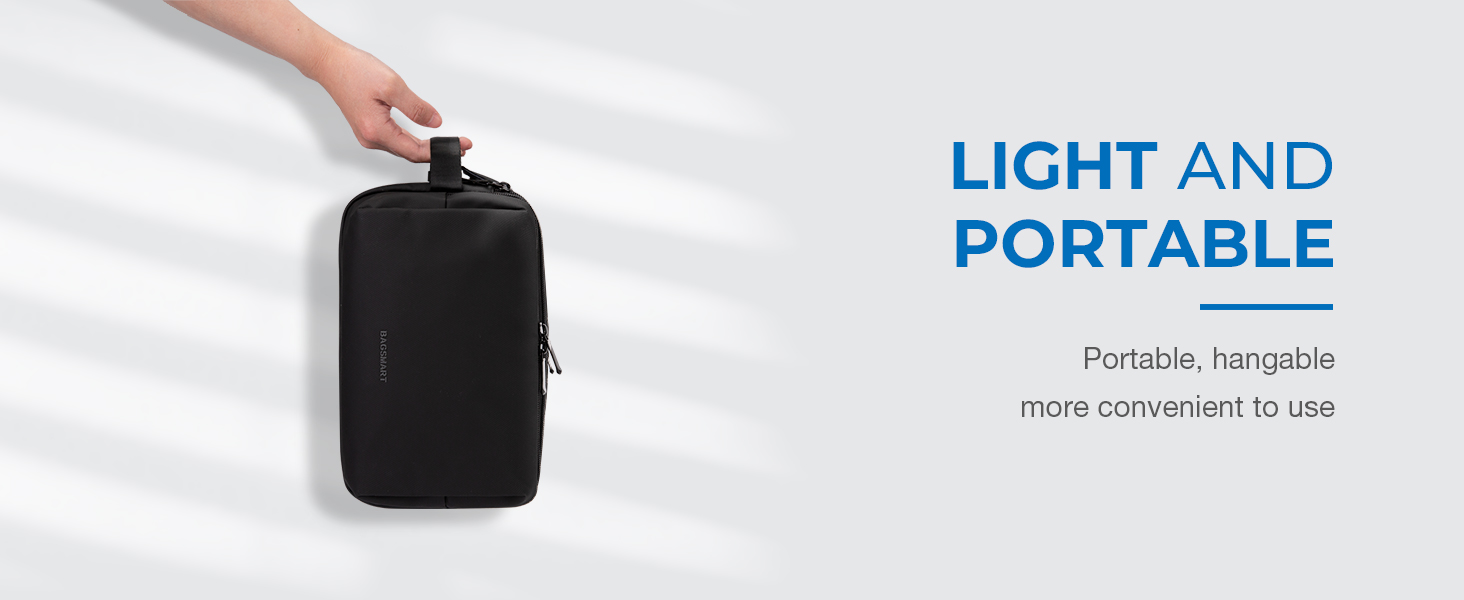 Чоловіча туалетна косметичка BAGSART для подорожей, 5L, темно-сіра (Basic, шкіряна фольга)