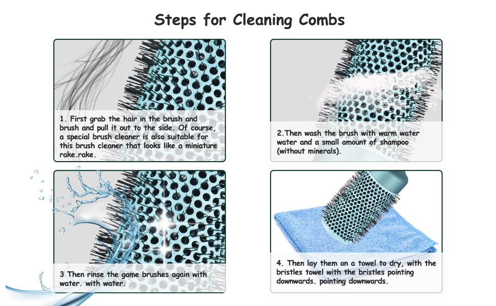 Набір для укладки волосся Haar-Rundbürste: круглі щітки, термостійкий нейлон, кераміка, антистатичні, для салонного догляду, з масажною щетиною